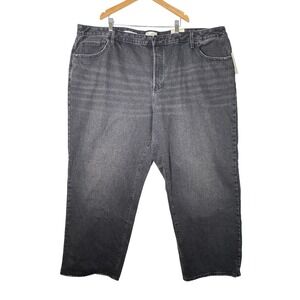 Womens 26R 90s Baggy Jeans Black Wash Denim Mid Rise Cotton‎ Relaxed Fit Pants